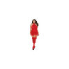 Bodystocking rouge grande taille effet guêpière avec dentelle 